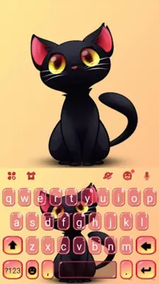 Black Cute Cat Theme android App screenshot 0