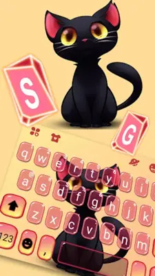 Black Cute Cat Theme android App screenshot 3